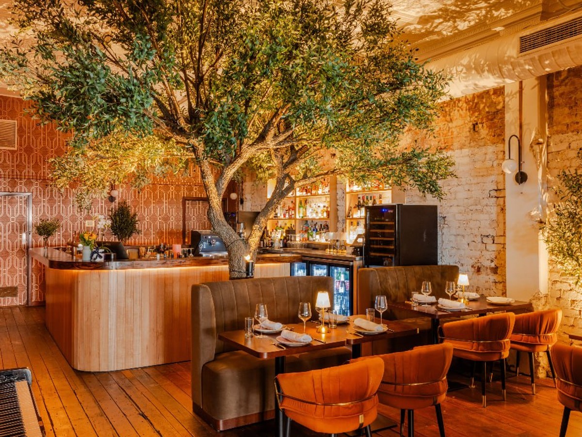 The Embassy By Devlin's dining room — the iconic tree, 87 Rokeby Road, Subiaco